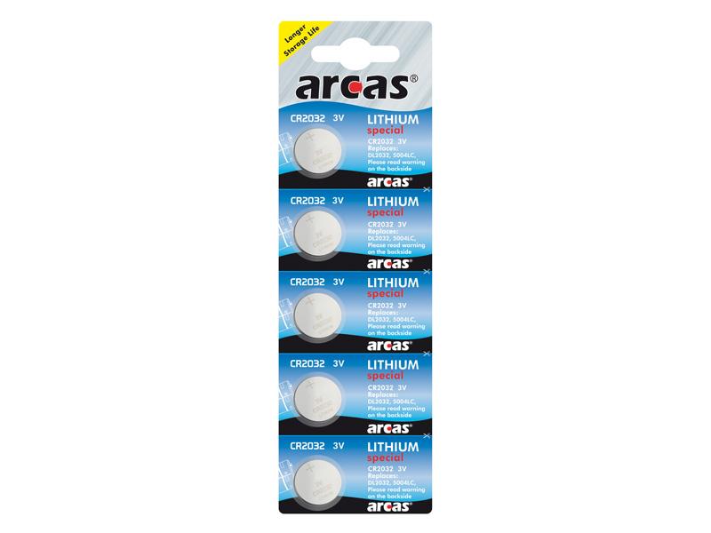 Arcas Lithium Nappiparistot CR2032, 3V, 5 kpl Arcas Lithium Nappiparistot CR2032, 3V, 5 kpl